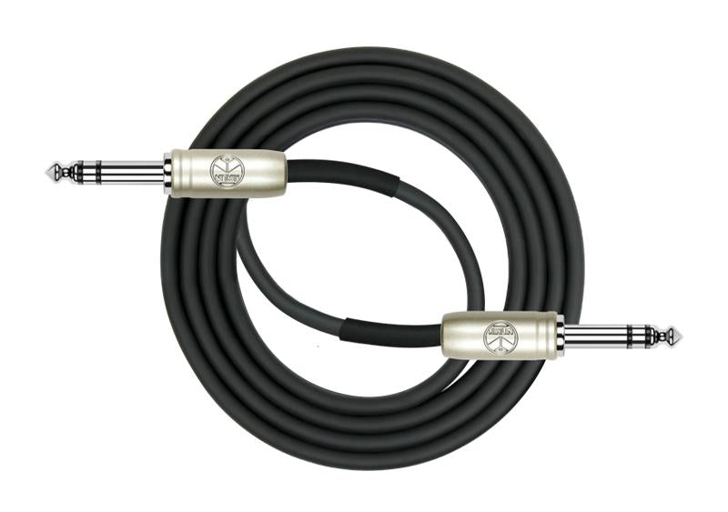 Kirlin AP-249PR /BK 2-Meter 1/4" TRS to 1/4" TRS Patch Cable – Black by Kirlin