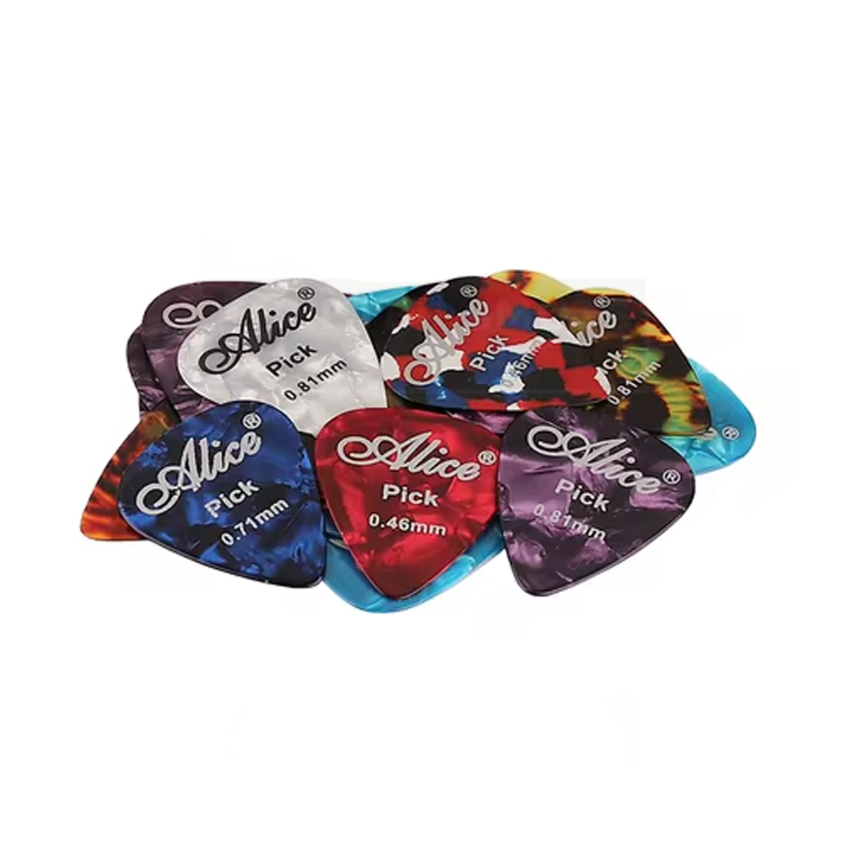 Alice celluloid guitar picks assorted colours