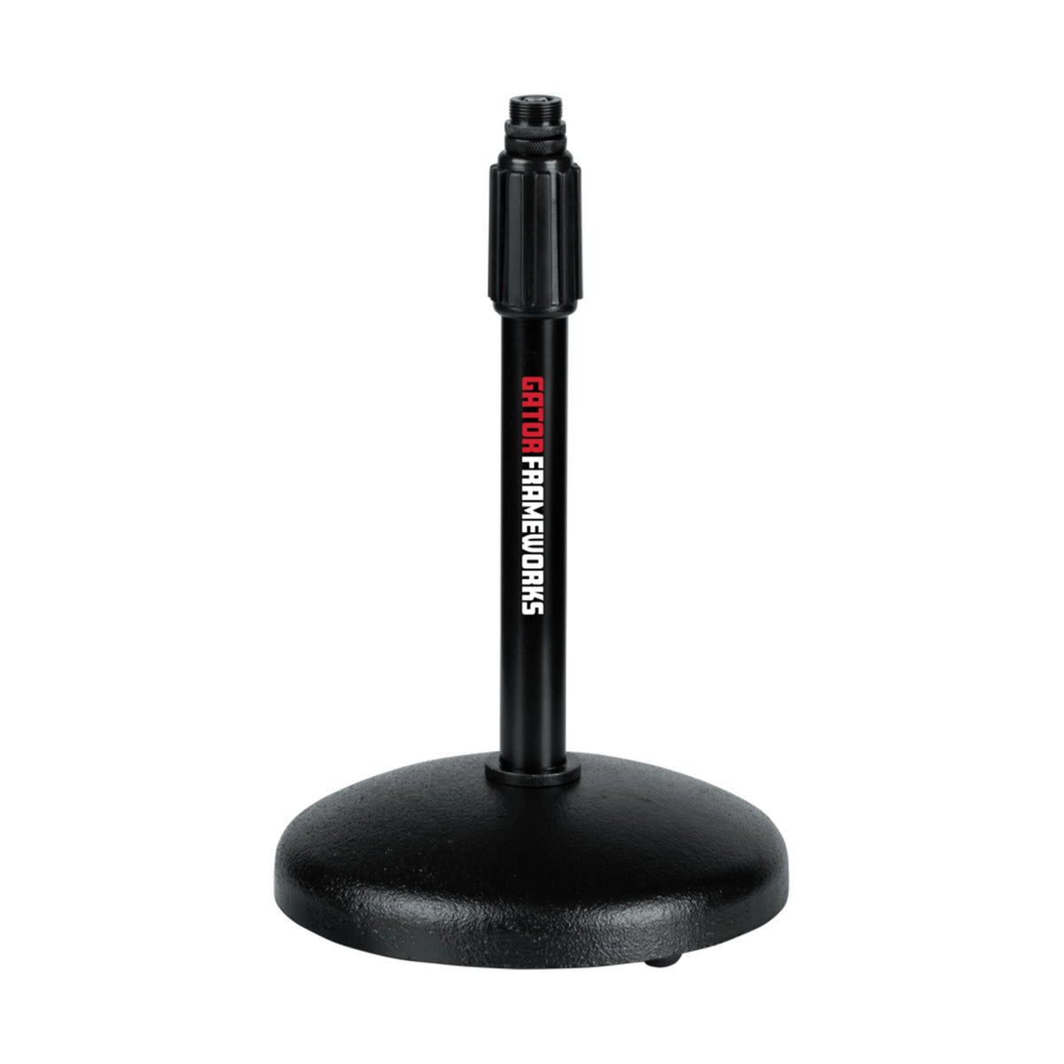 Frameworks Desktop Microphone Stand with Round Weighted Base & Adjustable Height