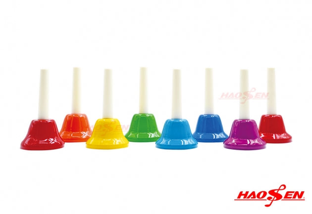 Haosen 8 – Note Hand Bells (Rainbow Colours) – 8 Bells
