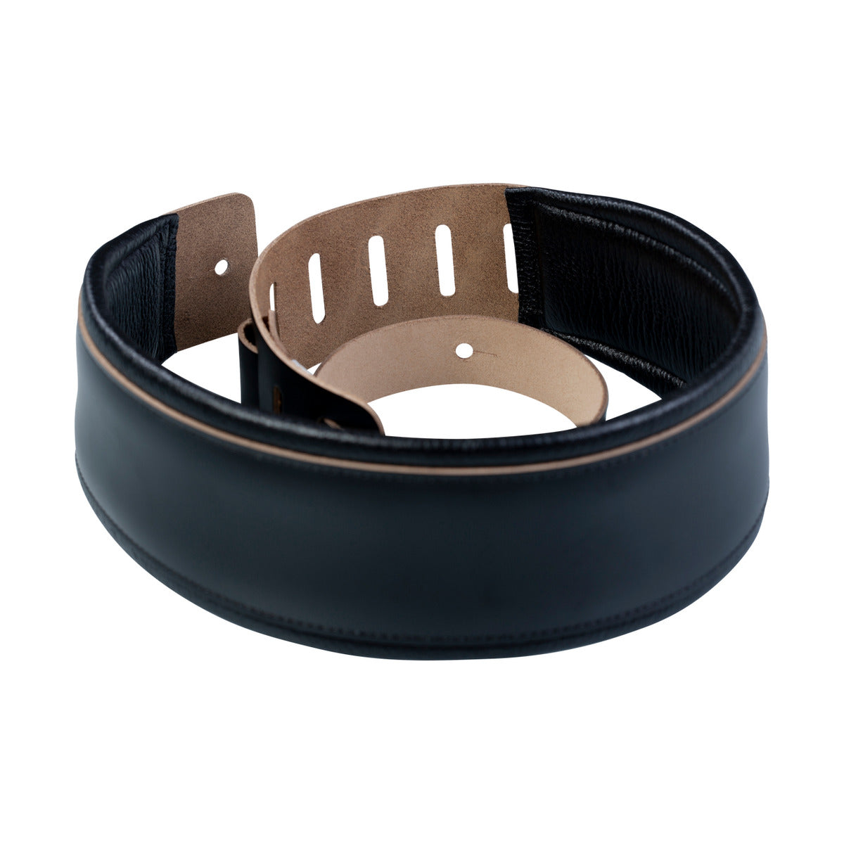 Levy's 3" Leather Guitar Strap with Foam Pad Black