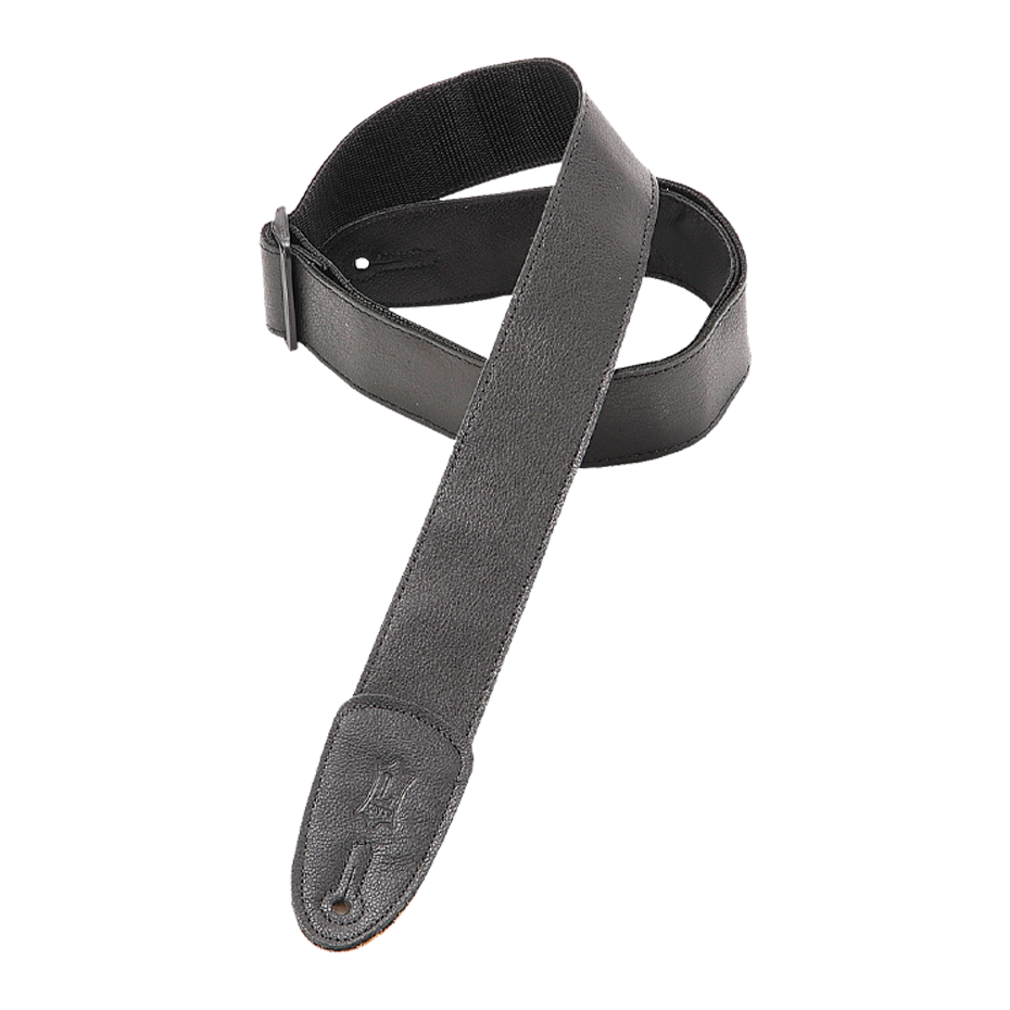 Levy's 2" M7gp Leather Tri Glide Series Garment Leather Guitar Strap in Black