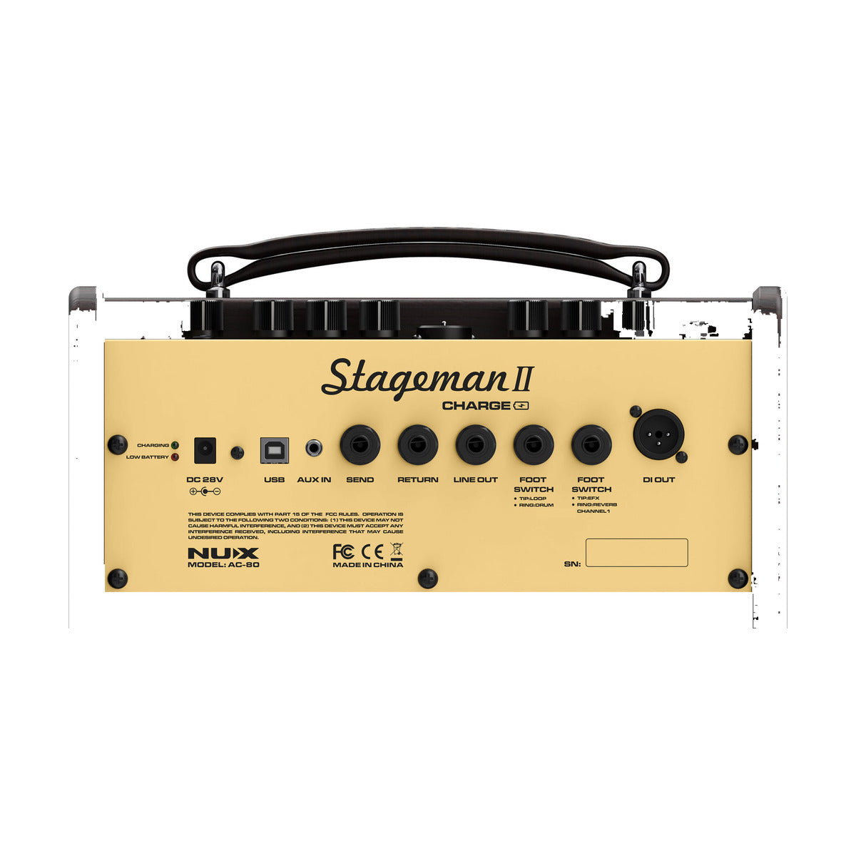 NUX AC-80 Stageman II 80W Acoustic Guitar Amplifier – Portable Acoustic Amp with Effects — official NUX photo 8