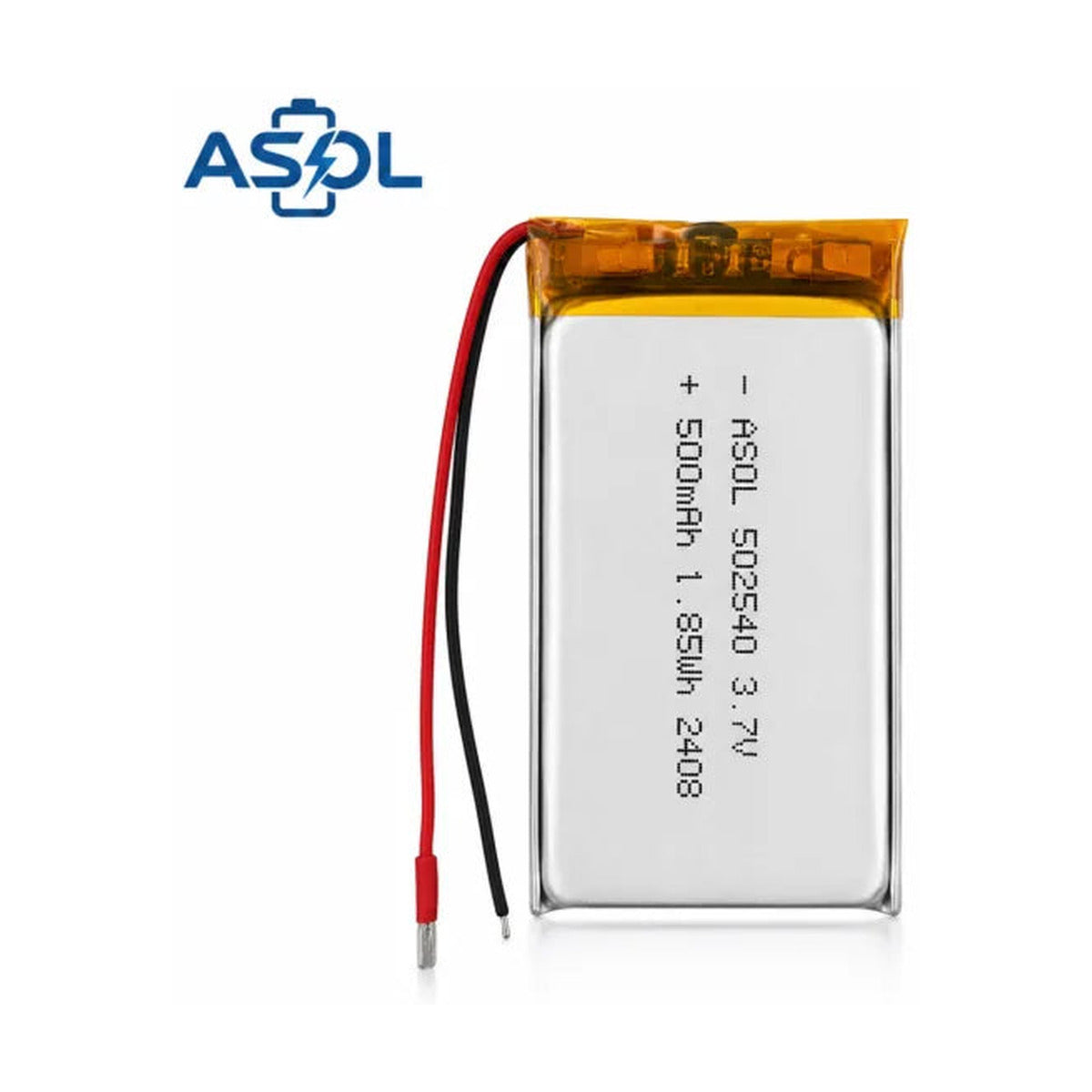 502540 3.7V 500mAh lithium polymer replacement battery