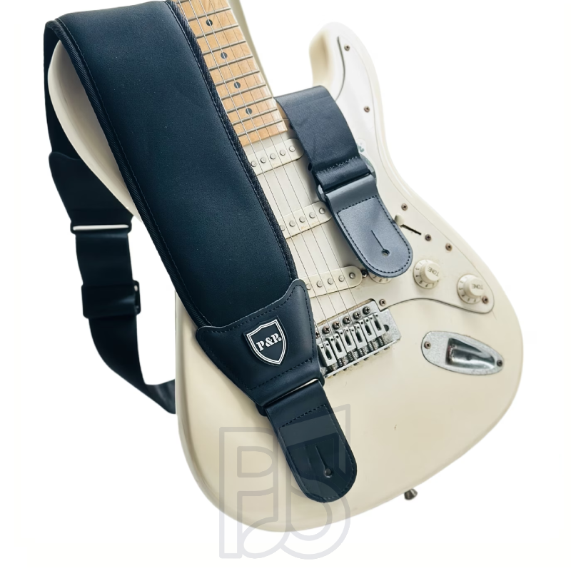 P&P 4-Inch Padded Wide Guitar Strap – Adjustable Electric & Bass Guitar Strap