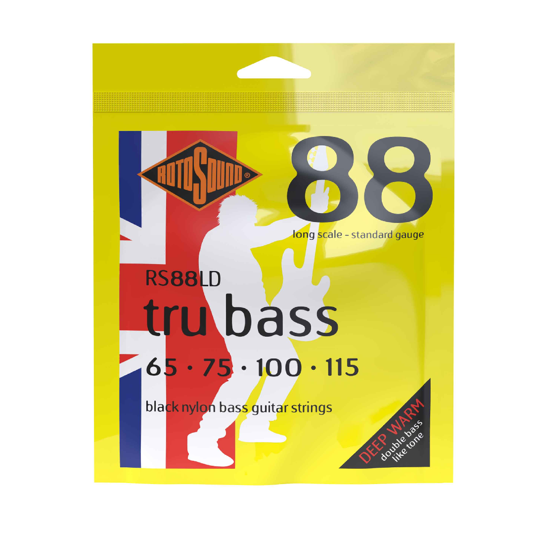 Rotosound RS88LD Black Nylon Bass Guitar Strings - 4 String Set