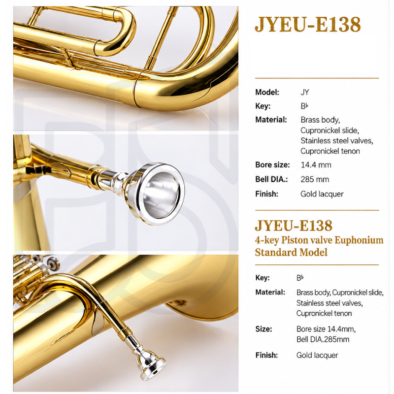 Jinyin EUE138G 4 Piston Euphonium Gold Lacquer