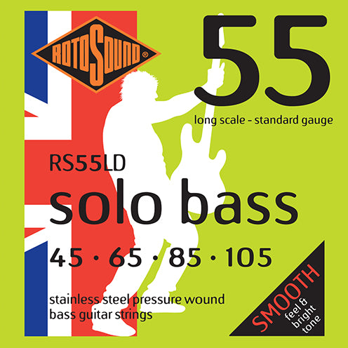 Rotosound Bass Strings – Stainless Steel pressurewound – Gauge 45-105 4String – Solo Bass