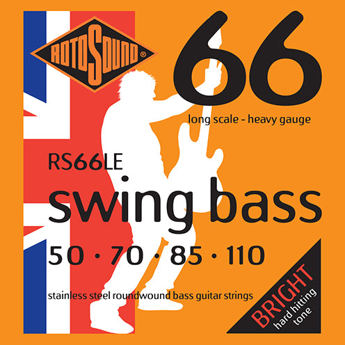 Rotosound Swing Bass Strings–Stainless Steel Roundwound – Gauge 50-100 4String