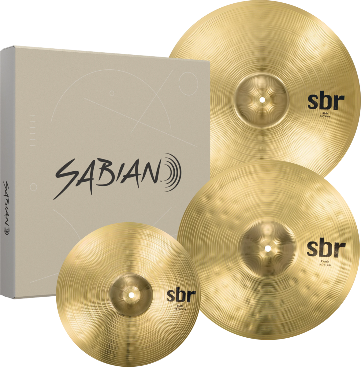 Sabian Cymbal Set - Sbr 14" Hihats 16" Crash & 20" Ride