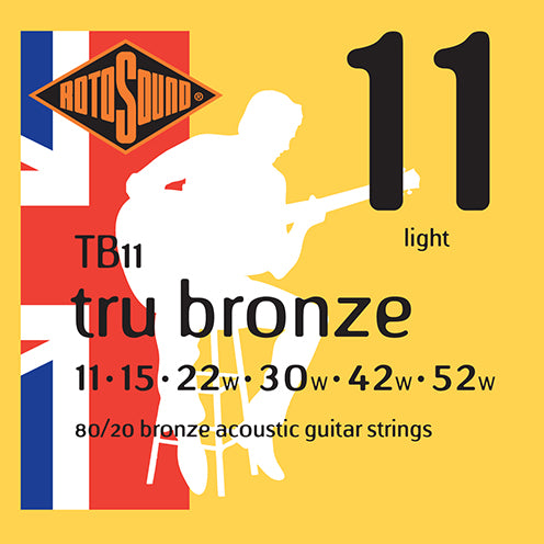 Rotosound Acoustic Guitar Strings – 80/20 Bronze – Gauge 11-52