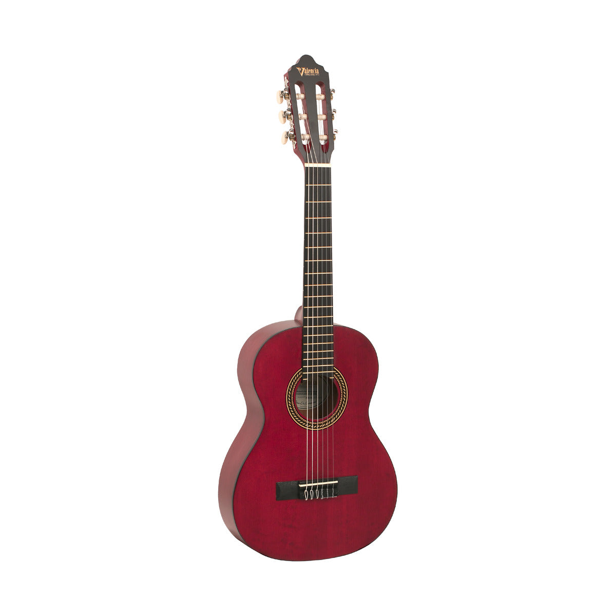 Valencia 1/2 Classic Guitar Trans Red