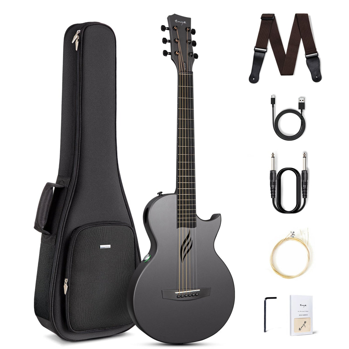 Enya NOVA GO/SP1 EQ Carbon Fibre Travel Guitar
