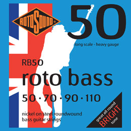 Rotosound BassStrings–NickelonSteel Roundwound–Gauge50-110 4String