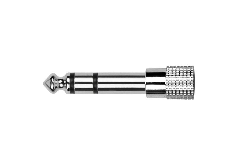 Kirlin 2615 Adapter – 1/4" TRS Male to 3,5mm TRS Female – Nickel Plated by Kirlin
