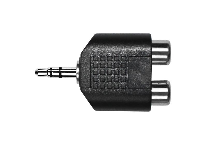 Kirlin 2656 Audio Adapter – 3,5mm TRS Male to 2x RCA Female, Nickel-Plated by Kirlin