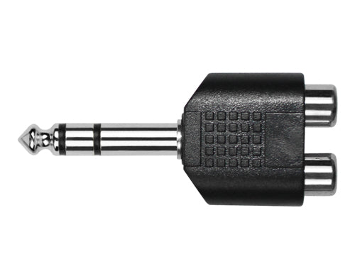 Kirlin 2658 Audio Adapter – 1/4" TRS Male to 2x RCA Female, Nickel-Plated by Kirlin