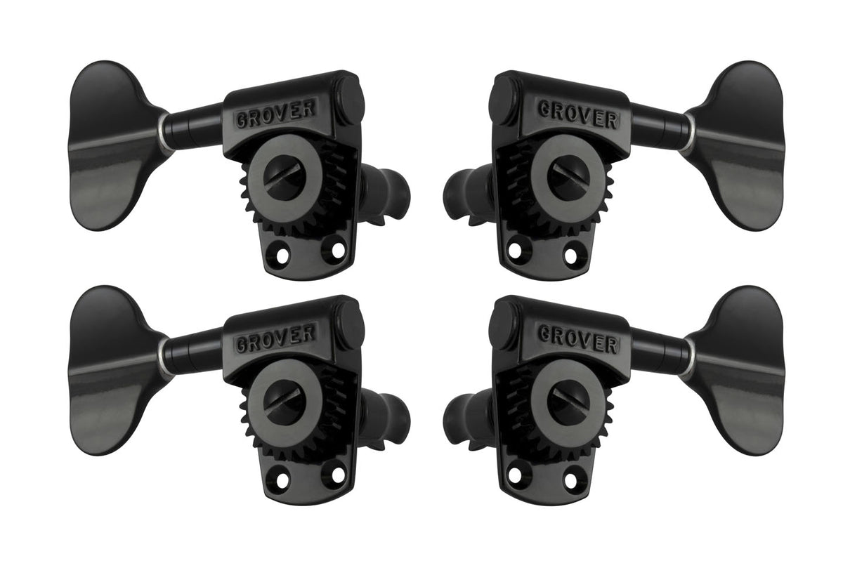 Grover Titan® Bass Machine Heads (145 Series) – Black - 20:1 Gear Ratio (145BC)
