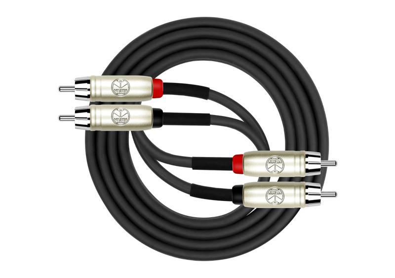Kirlin AP-401PR /BK – 1 Meter Original Dual Patch Cable – 2x RCA Plug to 2x RCA Plug – Black by Kirlin