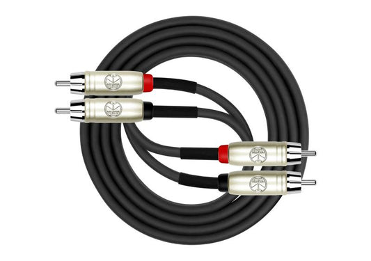 Kirlin AP-401PR /BK – 1 Meter Original Dual Patch Cable – 2x RCA Plug to 2x RCA Plug – Black by Kirlin
