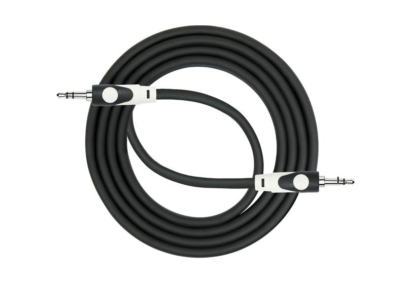 Kirlin LGA-568L/BK LightGear Single Patch Cable – 2 Meter, 3,5mm TRS Plug to 3,5mm TRS Plug, Black PVC Jacket by Kirlin