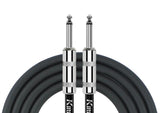 Kirlin SBCV-166/BK 5m Entry 16AWG Speaker Cable – 1/4" Mono to 1/4" Mono – Black