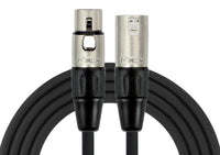 Kirlin MPC-480PB/BK 1m Entry 24 Microphone Cable – XLR Male to XLR Female – Black