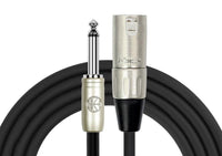 Kirlin MP-481PR/BK 6m Original XLR Patch Cable – XLR Male to 1/4" Mono Plug – Black