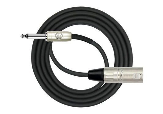 Kirlin MP-481PR/BK 6m Original XLR Patch Cable – XLR Male to 1/4" Mono Plug – Black by Kirlin