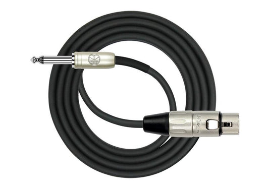 Kirlin MP-482PR/BK Original XLR Patch Cable – 6 Meter, XLR Female to 1/4" Mono Plug, Black PVC Jacket by Kirlin