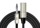 Kirlin MP-483PR/BK 2m XLR Male to 1/4" TRS Patch Cable – Black