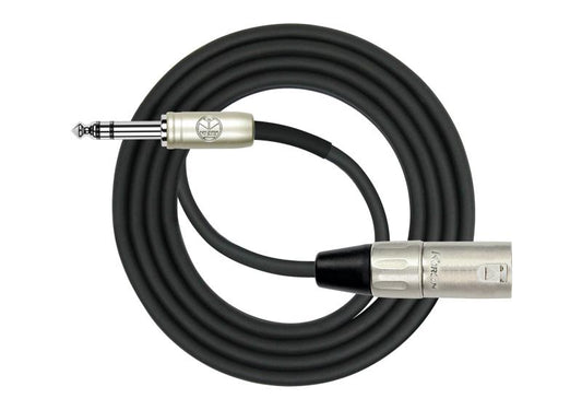 Kirlin MP-483PR/BK 2m XLR Male to 1/4" TRS Patch Cable – Black by Kirlin