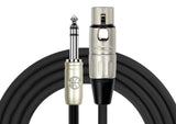 Kirlin MP-484PR/BK 2m Original XLR Patch Cable – XLR Female to 1/4" TRS Plug – Black