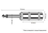 Kirlin 1/4 Inch Jumbo Mono Plug – Nickel-Plated (Each)