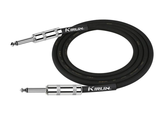 Kirlin Entry 24 Instrument Cable – IPCV-241/BK – 1/4" Mono to 1/4" Mono – 3m – Black – 1-Year Warranty by Kirlin