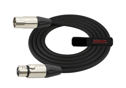 Kirlin MP-480NE/BK Original 24 Microphone Cable – 3 Meters, XLR Male to XLR Female, Black PVC Jacket by Kirlin