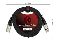 Kirlin MP-480 6m Microphone Cable – XLR Male to XLR Female
