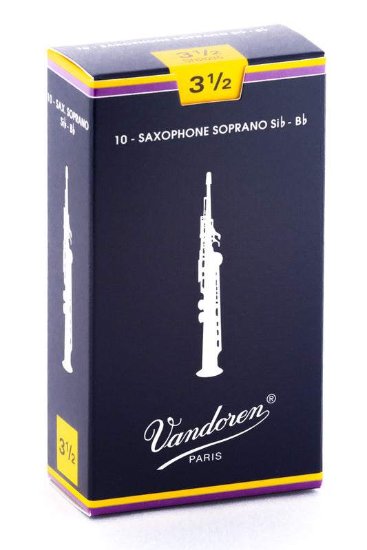 Vandoren Classic Soprano Sax Reeds Strength 3.5 – Box of 10 — official Vandoren image 1