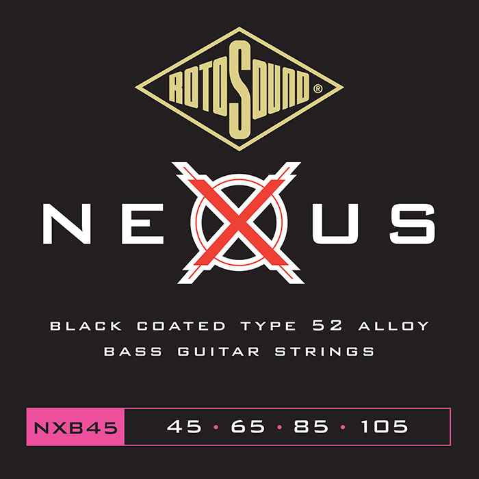 Rotosound Bass Strings – Black coated alloy – Gauge 45 – 105-4 string