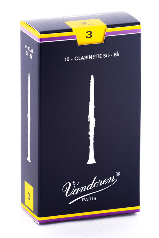 Vandoren Classic Bb Clarinet Reeds – Strength 3.0 (Box of 10) — official Vandoren image 1