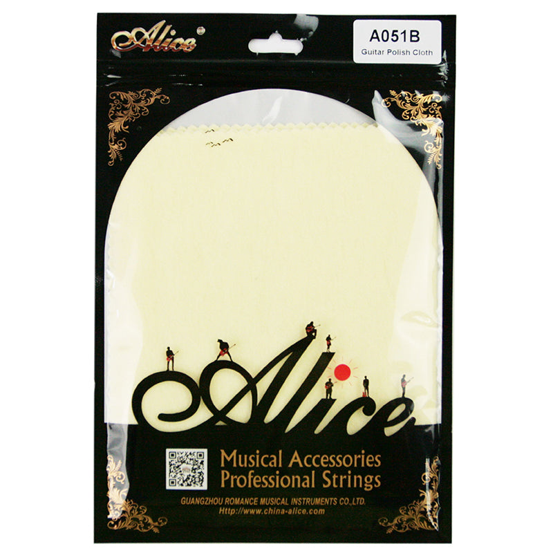 Alice A051B Guitar Polish Cloth – Soft Cotton Cleaning Cloth (34×29cm) | Beige by Alice
