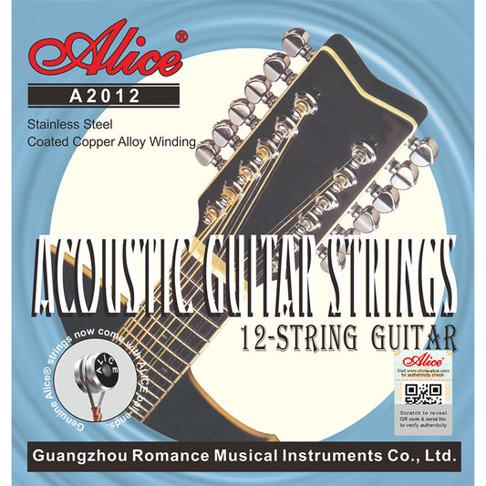 Alice 12 String Set Acousticc Guitar Light by Alice