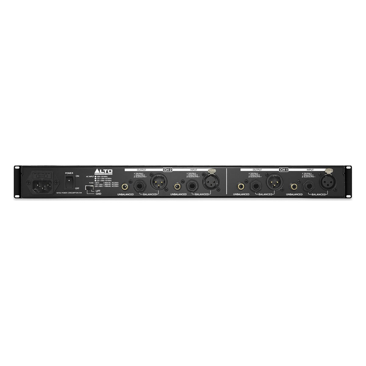 Alto AEQ215 graphic equalizer rear connections