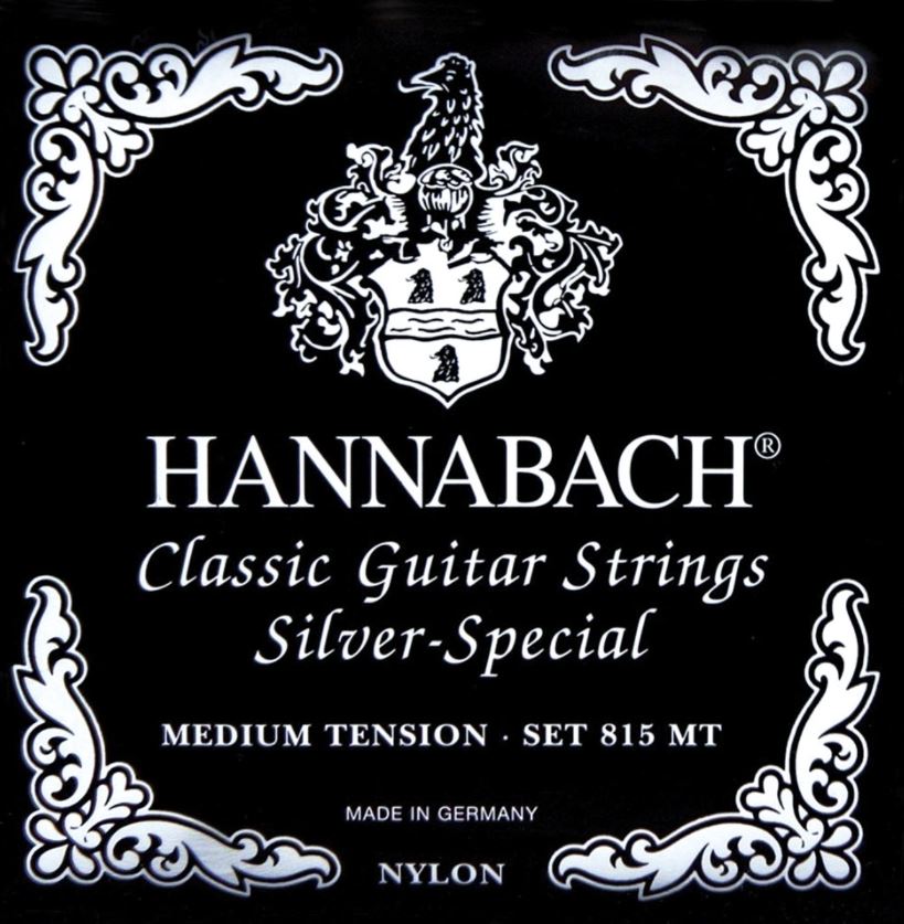 Hannabach 815 MT-8 Classic Guitar Medium Tension Silver Special - 8-string Set