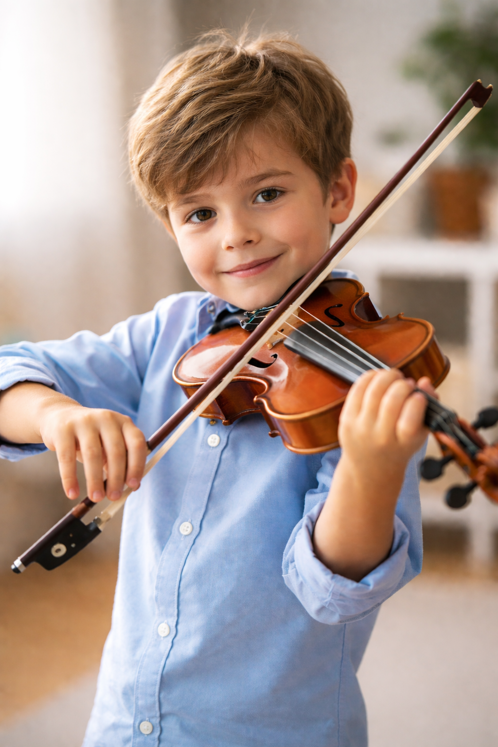 Sandner SNR301B 3/4 Violin Outfit – Student Violin with Bow, Case & Rosin