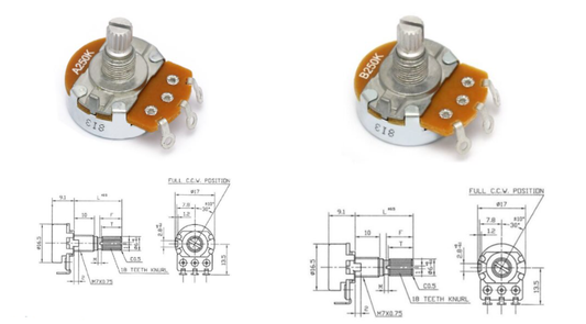 POT A250K and B250K – SET OF 2
