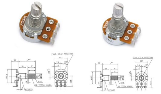 POT A500K and B500K – SET OF 2