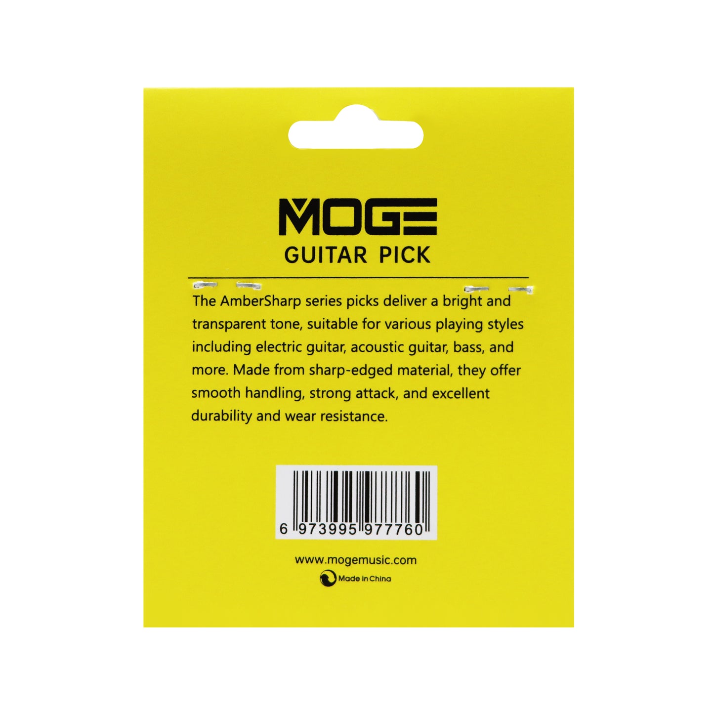 MOGE AmberSharp Pack of 3 Guitar Picks