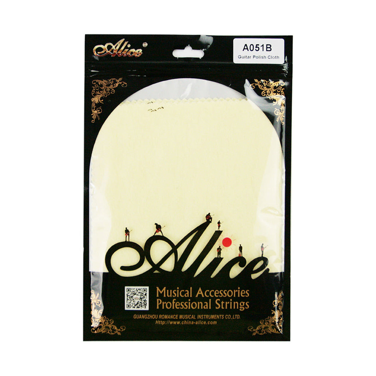 Alice A051B Guitar Polish Cloth – Soft Cotton Cleaning Cloth (34×29cm) | Beige by Alice