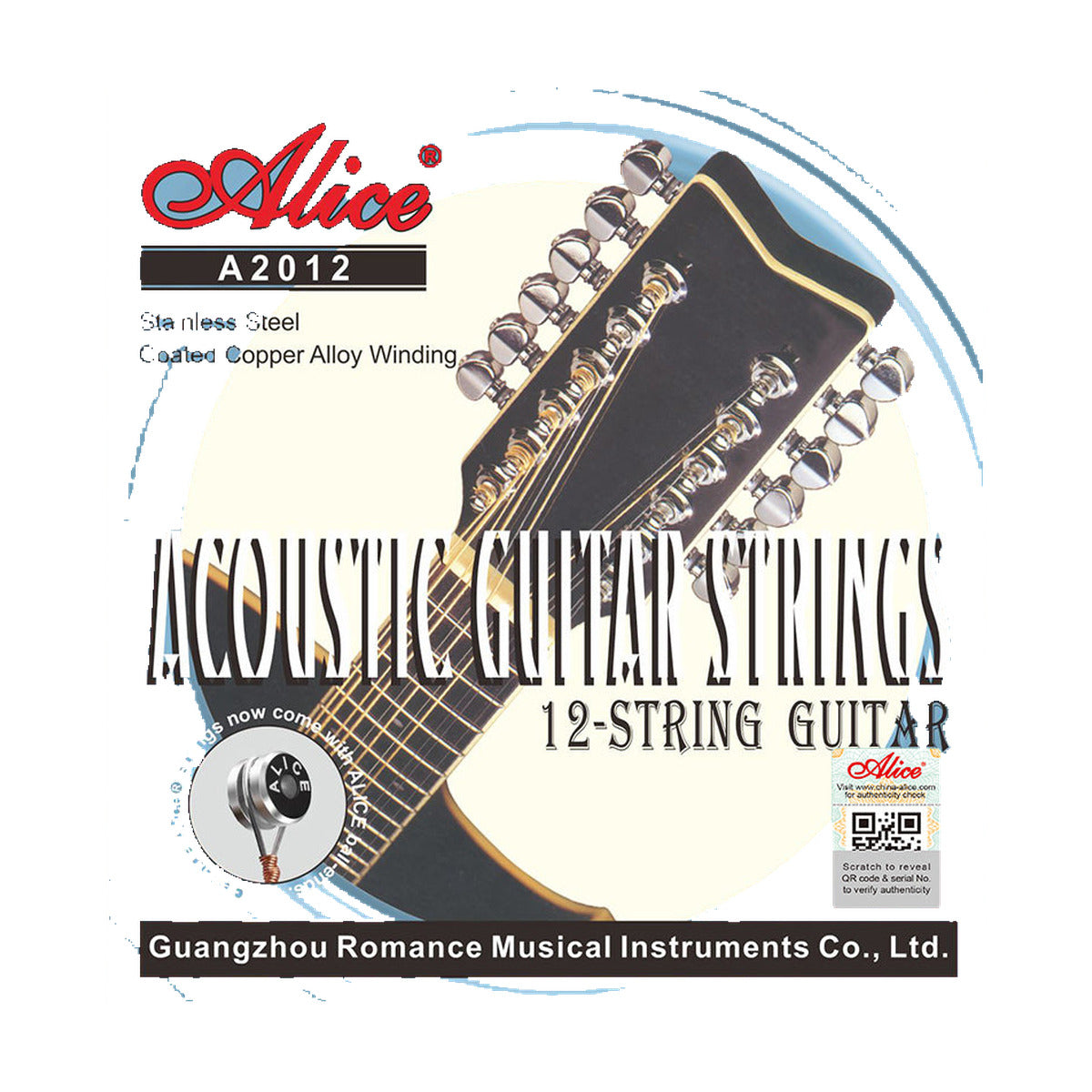 Alice 12 String Set Acousticc Guitar Light by Alice